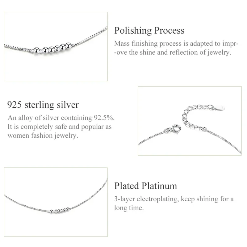 (bilde for) Pandora Style Sølv Helical Anklet - SCT007 - Vis 6