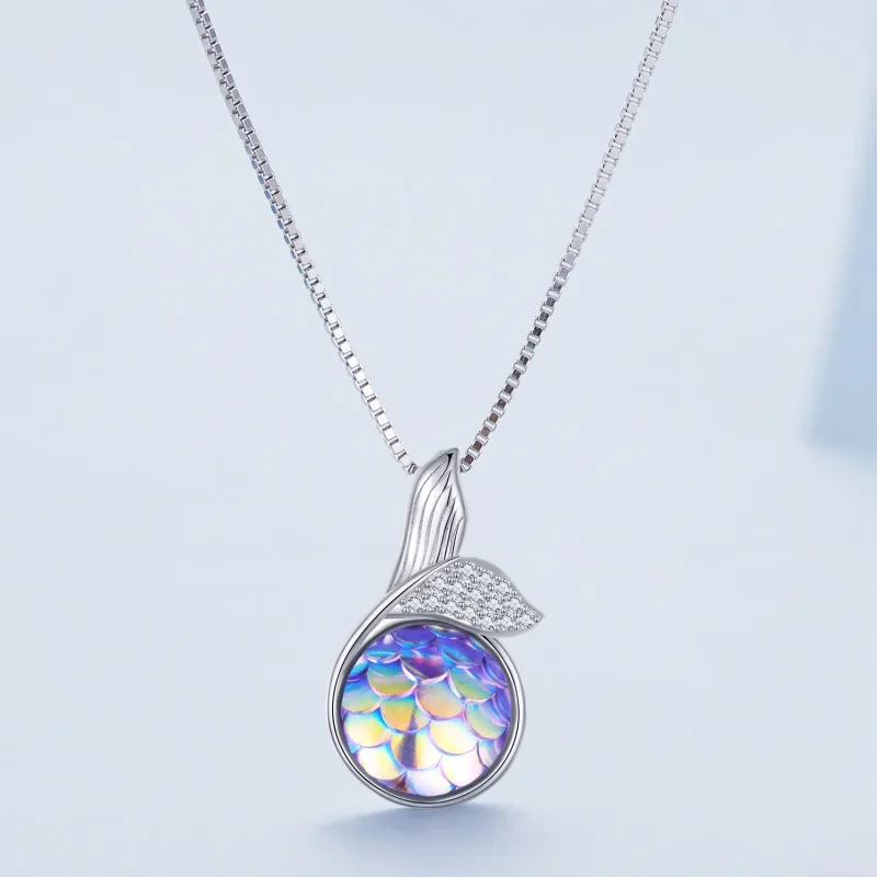 (bilde for) Pandora stil halskjede med fiskehale - BSN326 - Vis 3
