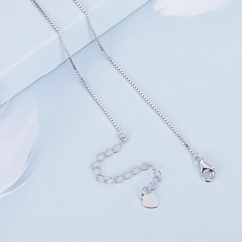 (bilde for) Pandora stil halskjede med liten blomst - BSN329 - Vis 4