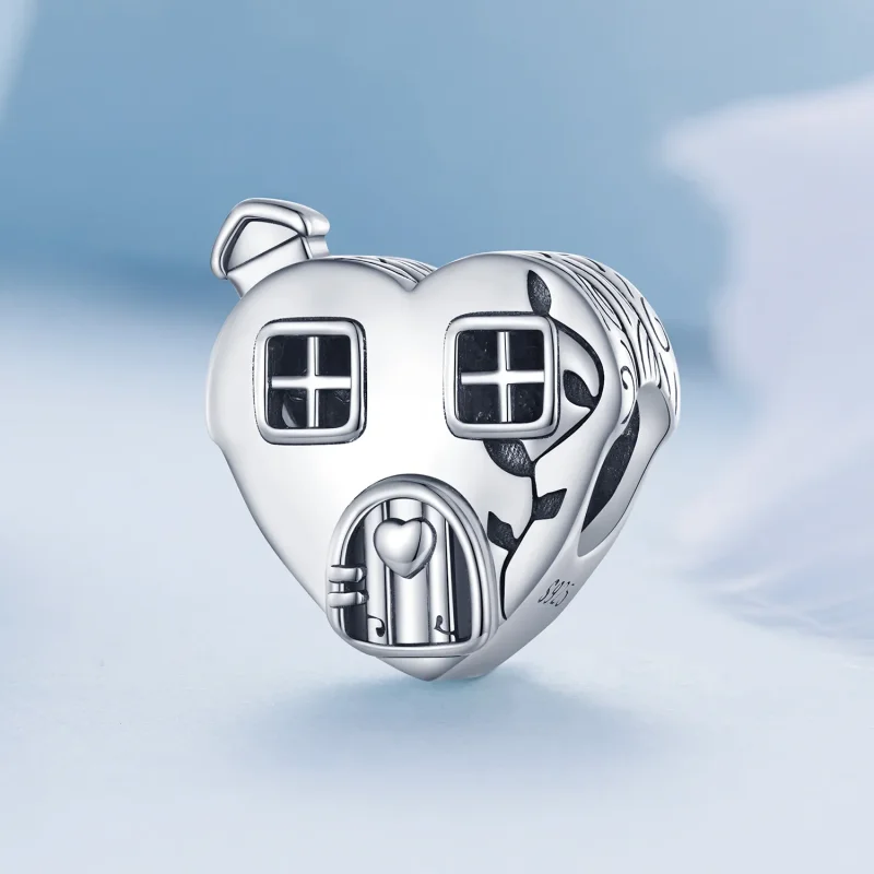 (bilde for) Pandora-stil hjerteformet hussjarm - BSC871 - Vis 2