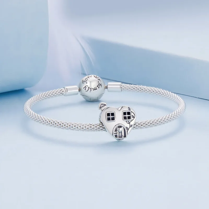 (bilde for) Pandora-stil hjerteformet hussjarm - BSC871 - Vis 5