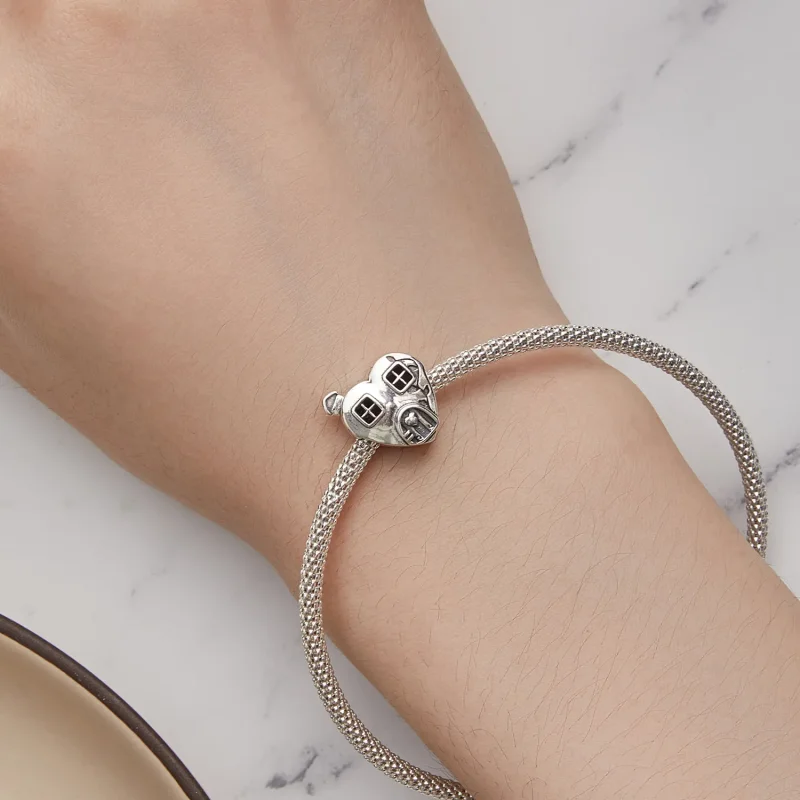 (bilde for) Pandora-stil hjerteformet hussjarm - BSC871 - Vis 7
