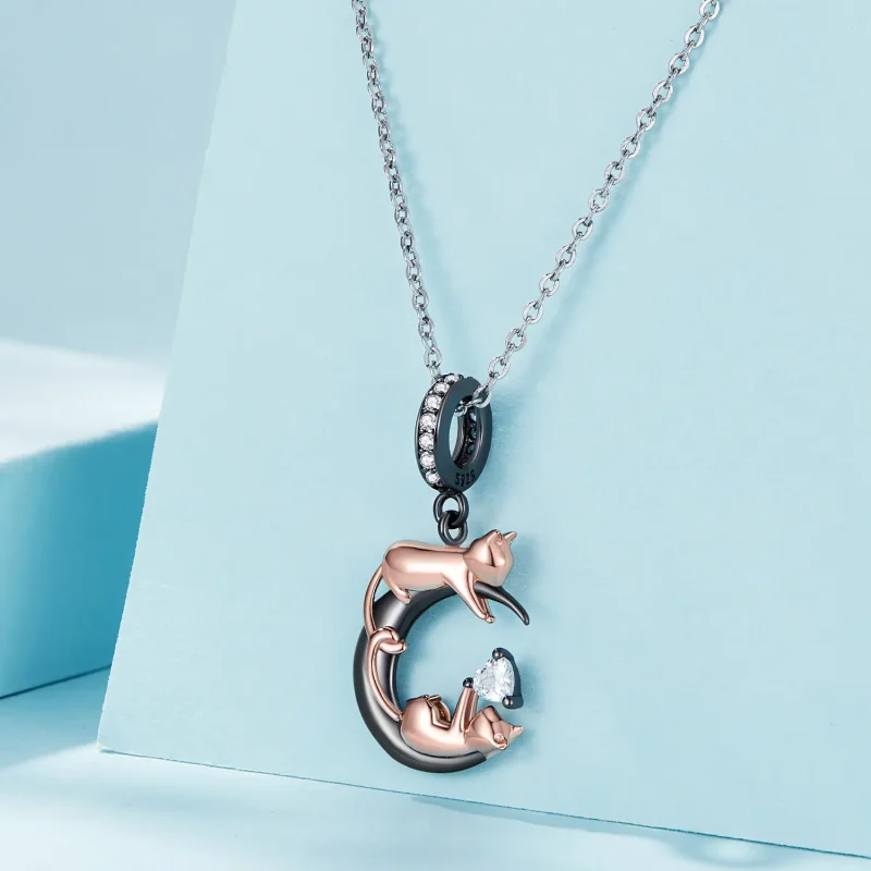 (bilde for) Pandora-stil leker med katter anhengsjarm - SCC2518 - Vis 2