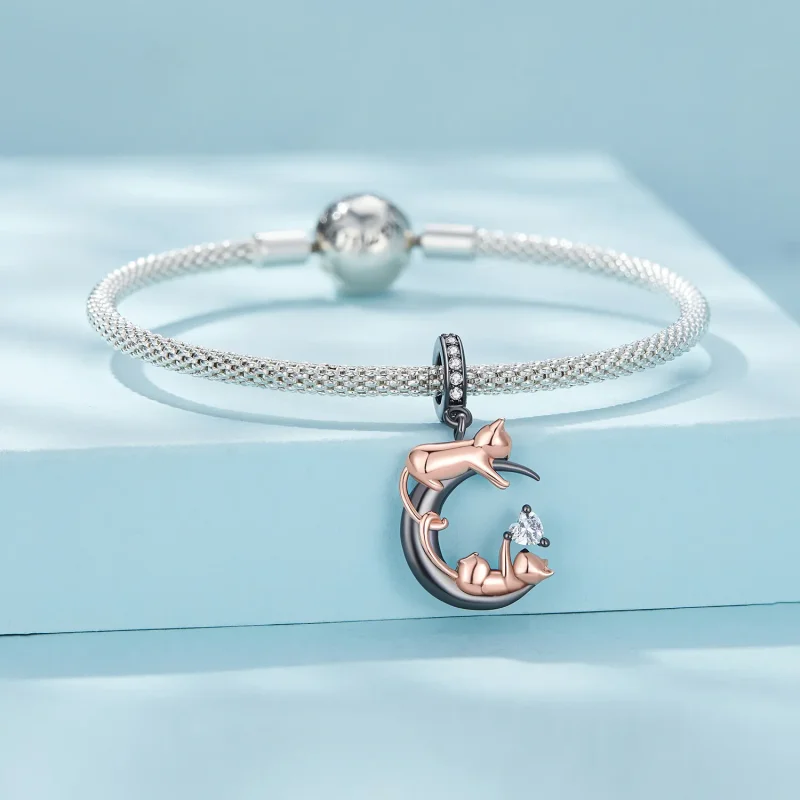 (bilde for) Pandora-stil leker med katter anhengsjarm - SCC2518 - Vis 3