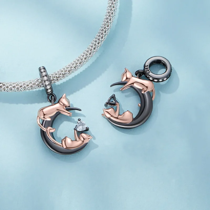 (bilde for) Pandora-stil leker med katter anhengsjarm - SCC2518 - Vis 4