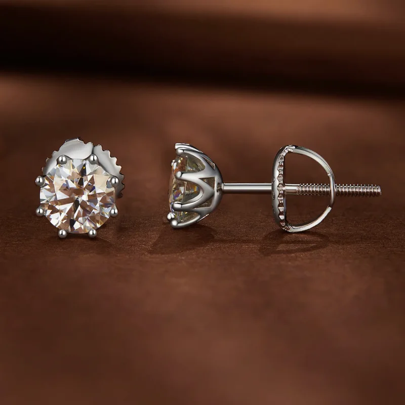 (bilde for) Pandora Style 0,5 karat Moissanite Hoops øredobber - MSE019-S - Vis 3