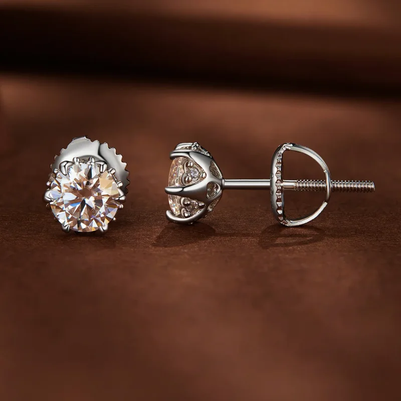 (bilde for) Pandora Style 0,5 karat Moissanite øredobber - MSE020-S - Vis 2