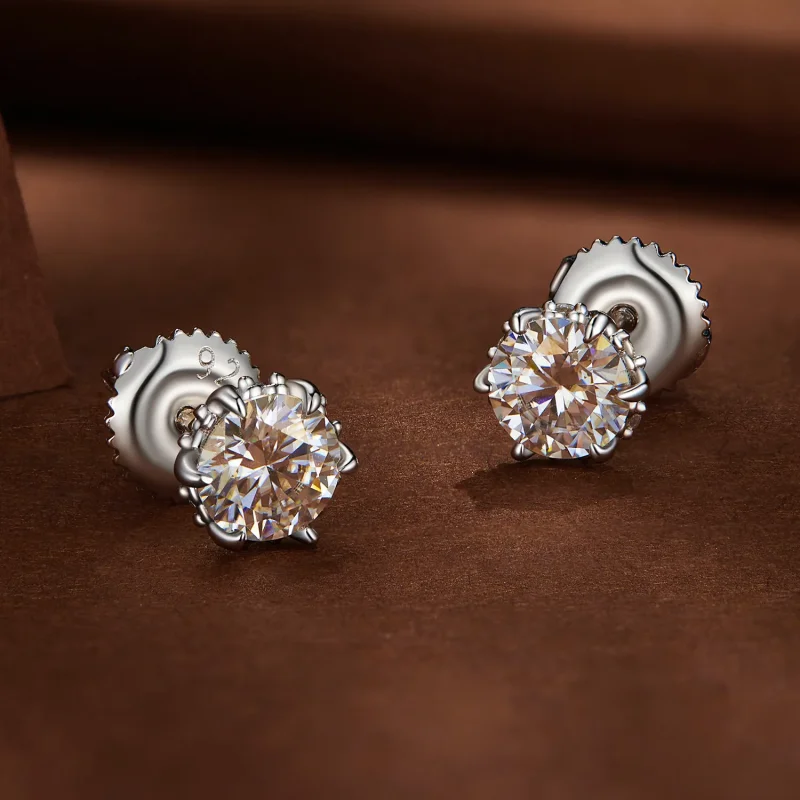 (bilde for) Pandora Style 0,5 karat Moissanite øredobber - MSE020-S - Vis 3
