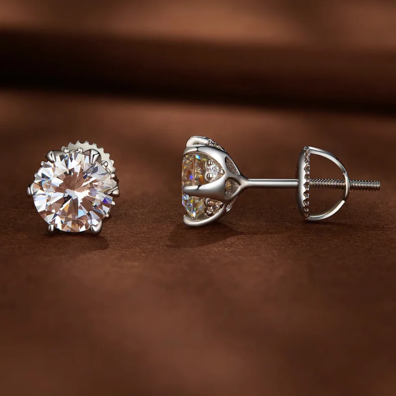 (bilde for) Pandora Style 1 karat Moissanite øredobber - MSE020-L - Vis 2