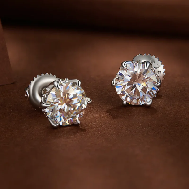 (bilde for) Pandora Style 1 karat Moissanite øredobber - MSE020-L - Vis 3