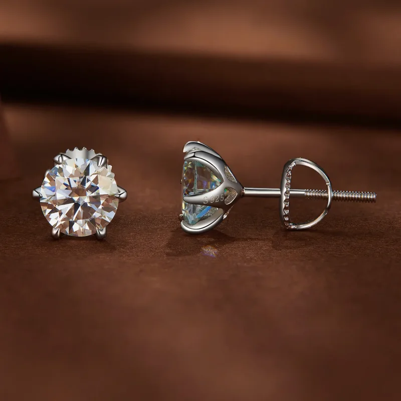 (bilde for) Pandora Style 1 karat Moissanite øredobber - MSE021-S - Vis 2