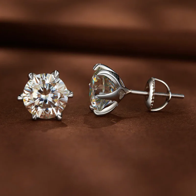 (bilde for) Pandora Style 2 karat Moissanite øredobber - MSE021-L - Vis 2