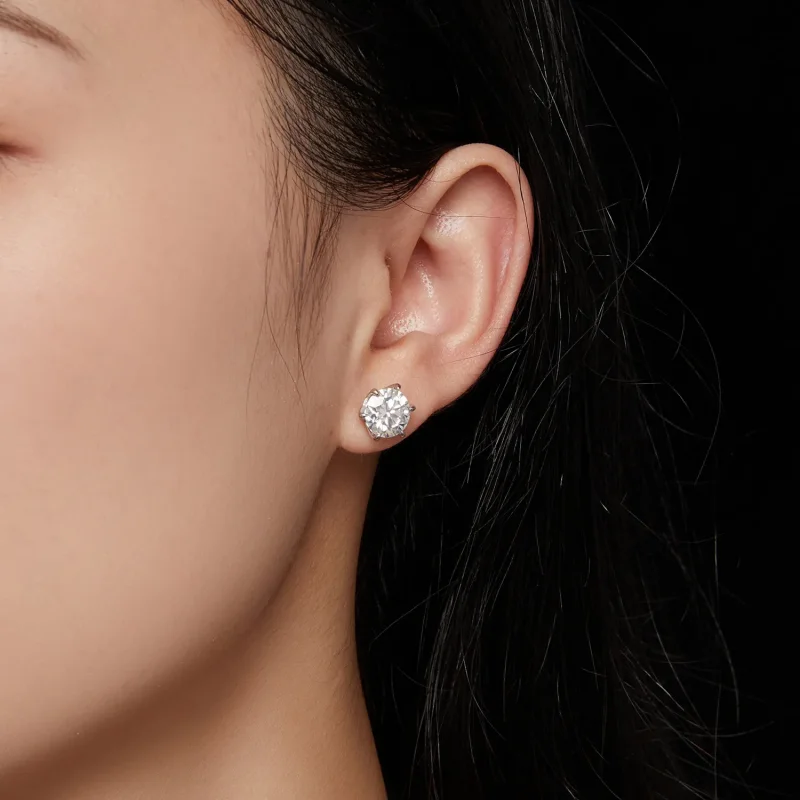 (bilde for) Pandora Style 2 karat Moissanite øredobber - MSE021-L - Vis 7