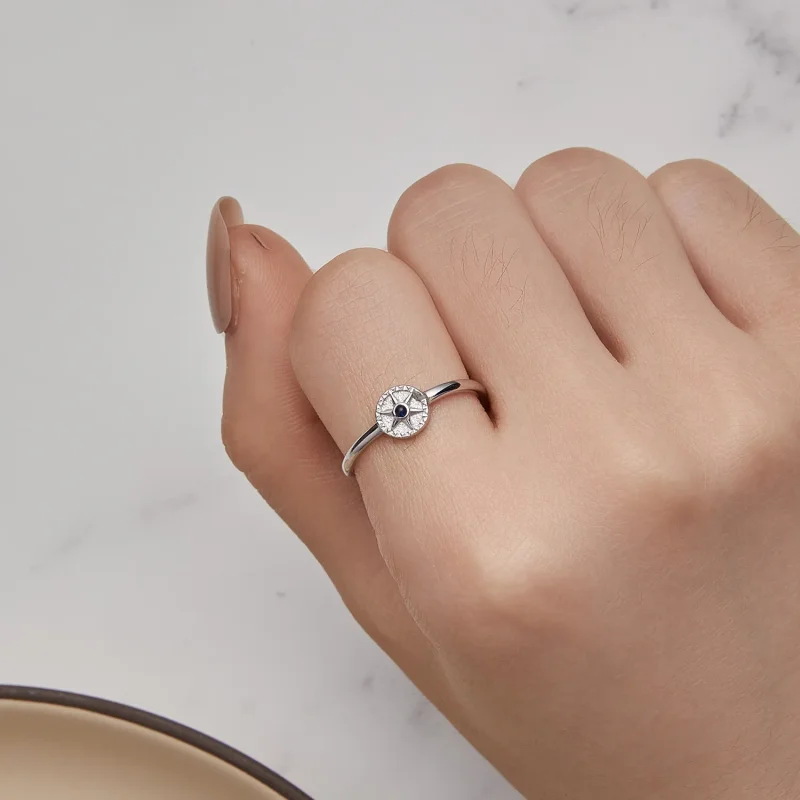 (bilde for) Pandora Style Ankerkompass Åpen Ring - SCR935 - Vis 10