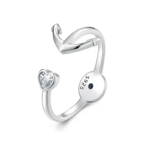 (bilde for) Pandora Style Ankerkompass Åpen Ring - SCR935
