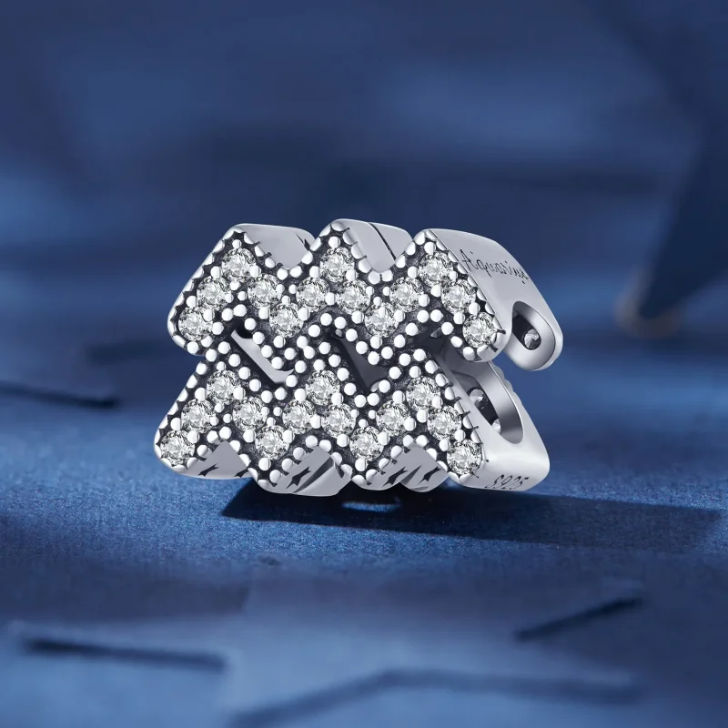 (bilde for) Pandora Style Aquarius Lucky Zodiac Charm - SCC2516-12 - Vis 2