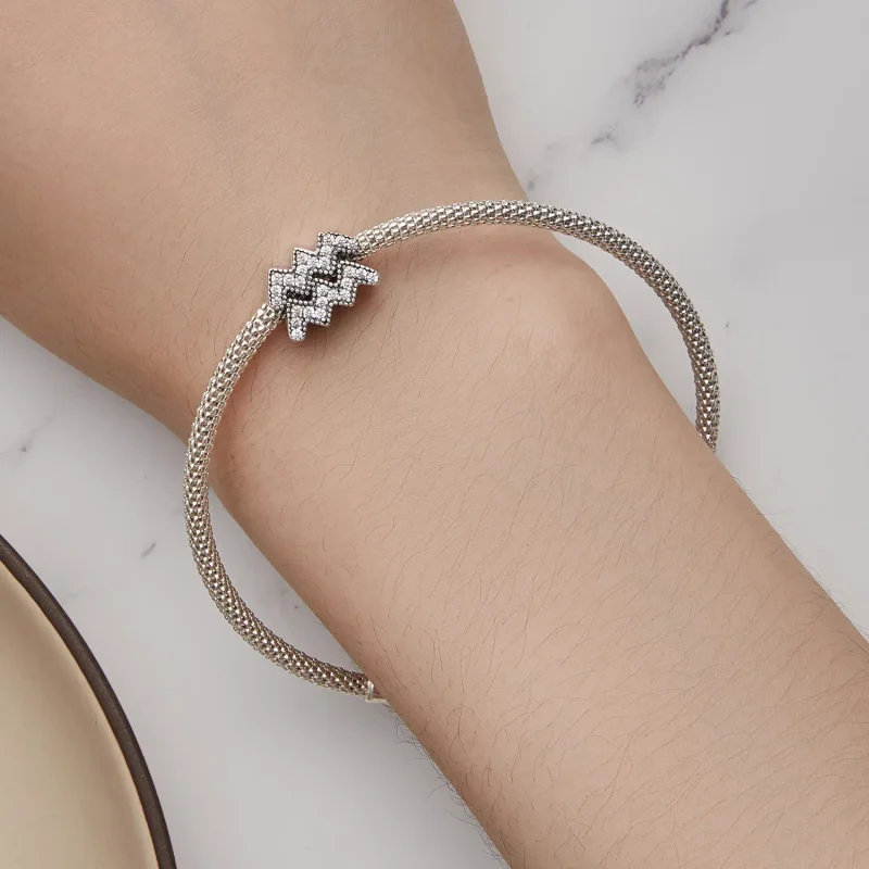 (bilde for) Pandora Style Aquarius Lucky Zodiac Charm - SCC2516-12 - Vis 6