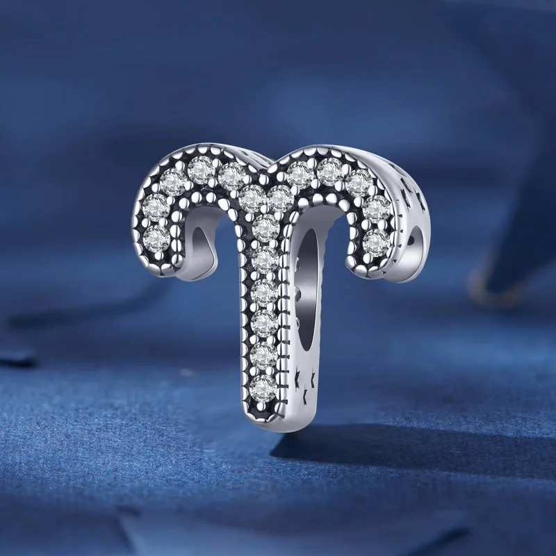 (bilde for) Pandora Style Aries Lucky Zodiac Sign Charm - SCC2516-1 - Vis 2