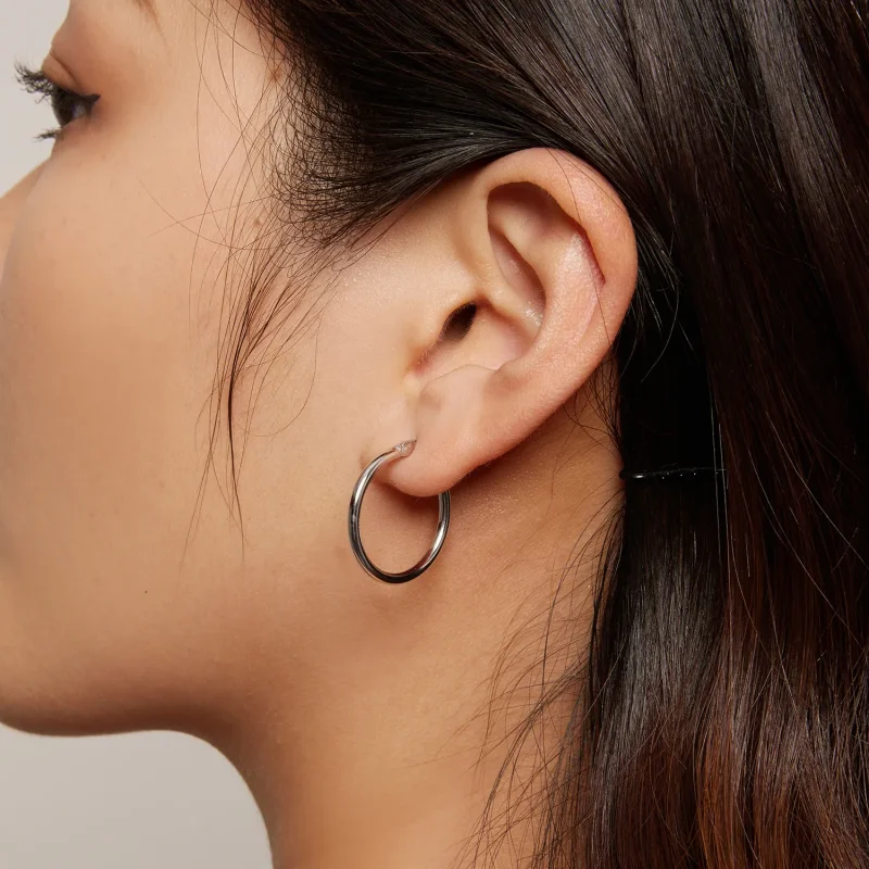 (bilde for) Pandora Style Big Circle Hoops øredobber - SCE1608-L - Vis 5
