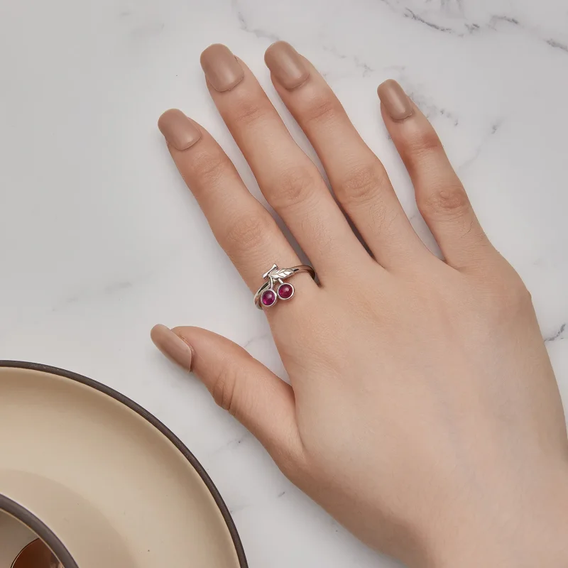(bilde for) Pandora Style Cherry Open Ring - SCR936 - Vis 5