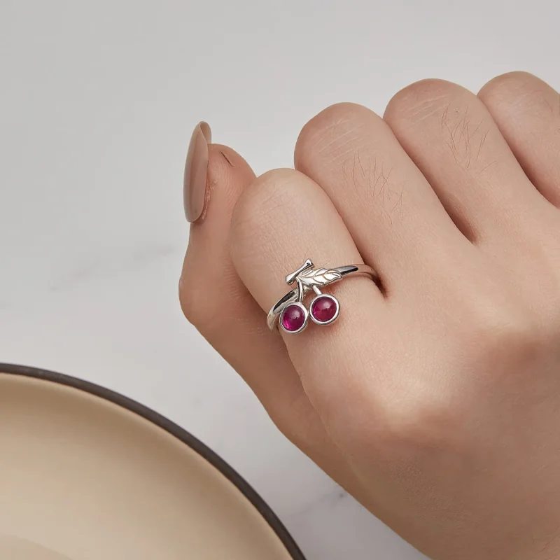 (bilde for) Pandora Style Cherry Open Ring - SCR936 - Vis 6