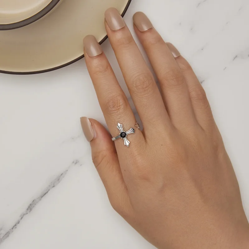 (bilde for) Pandora Style Cross Open Ring - SCR939 - Vis 5