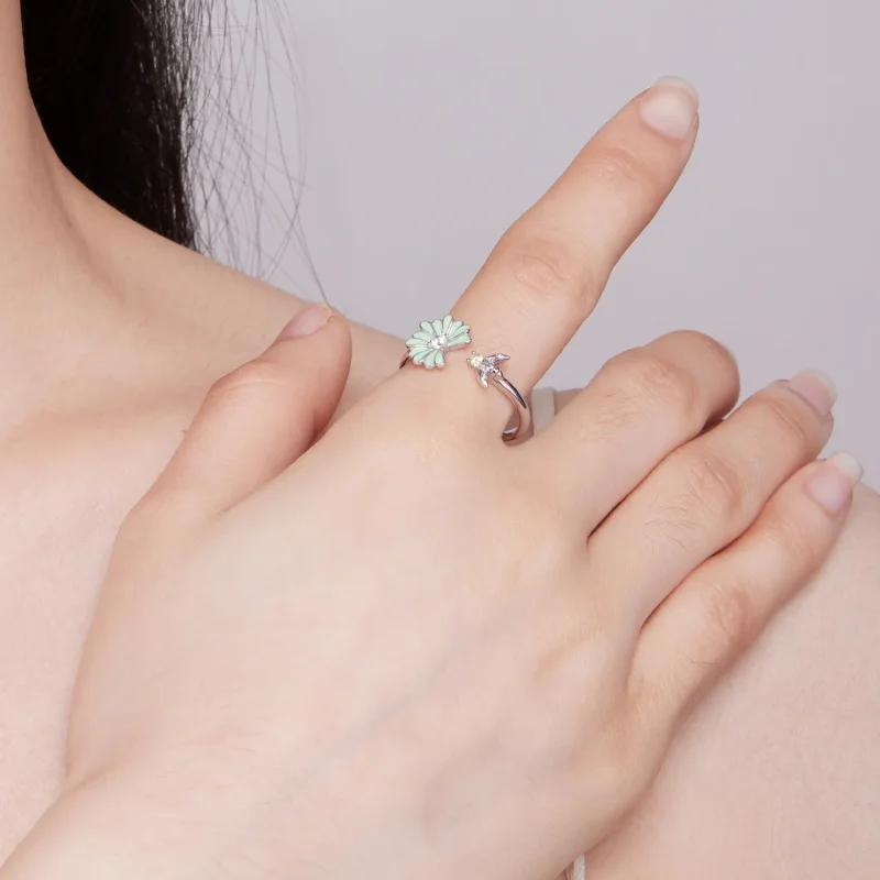 (bilde for) Pandora Style Daisy Bee Open Ring - SCR929 - Vis 4