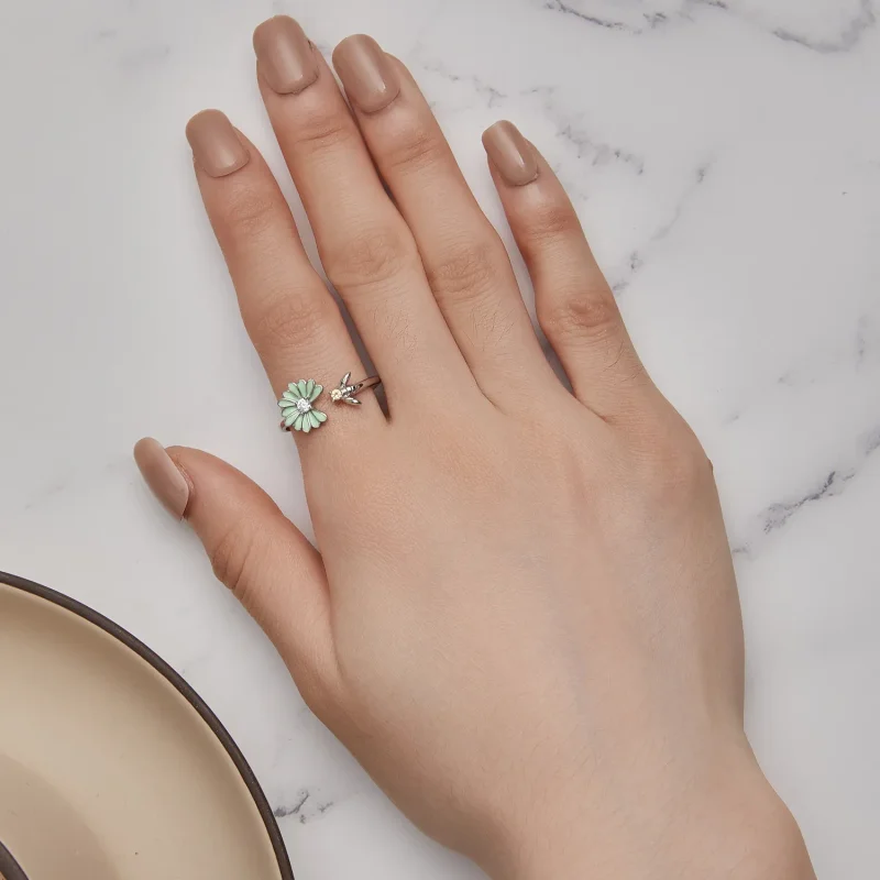 (bilde for) Pandora Style Daisy Bee Open Ring - SCR929 - Vis 6