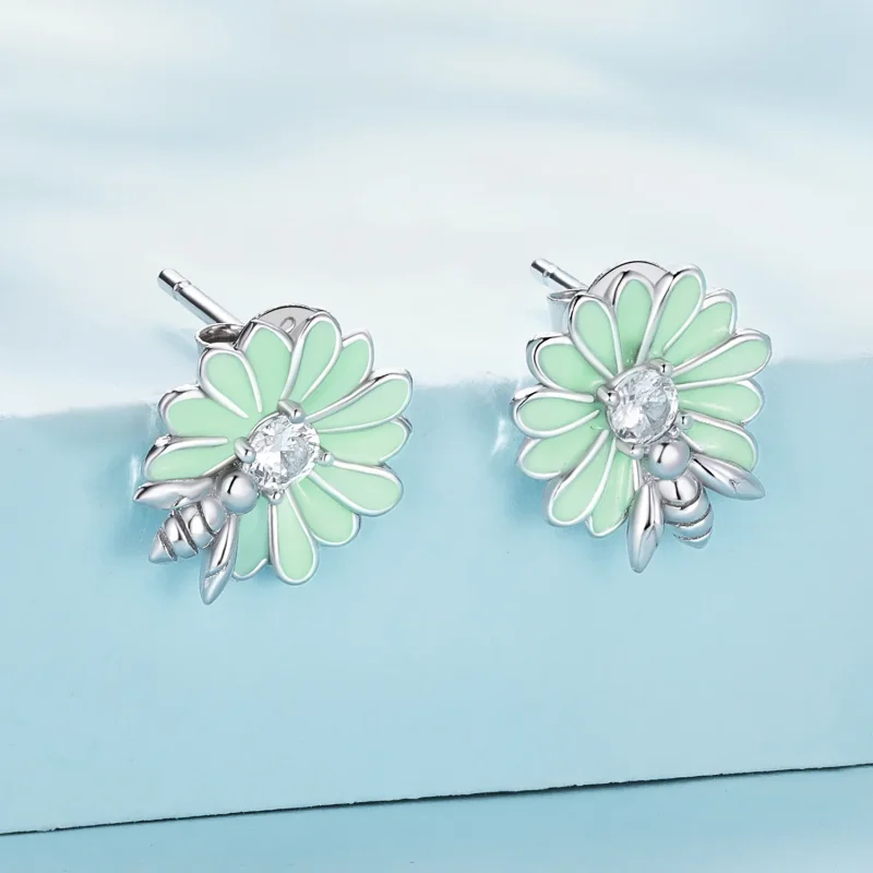(bilde for) Pandora Style Daisy Bee Stud øredobber - SCE1598 - Vis 2