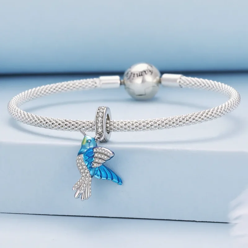 (bilde for) Pandora Style Delikat Kingfisher Anheng Charm - BSC858 - Vis 3