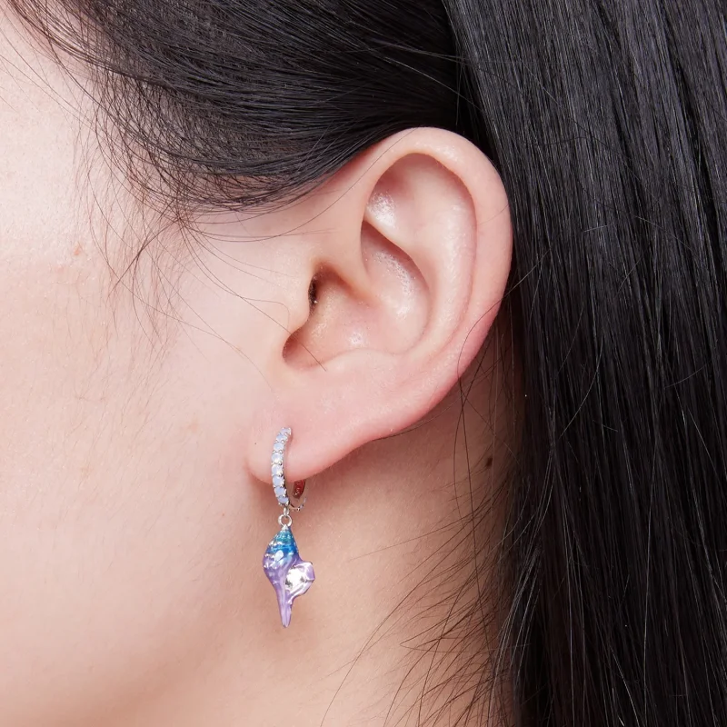 (bilde for) Pandora Style Dream Conch Hoops øredobber - BSE841 - Vis 7