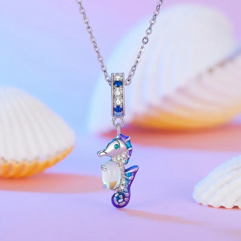 (bilde for) Pandora Style Exquisite Seahorse Pendant Charm - BSC850 - Vis 2