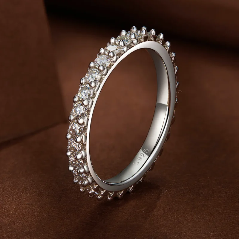 (bilde for) Pandora Style Fin Moissanite diamantring - MSR028 - Vis 2