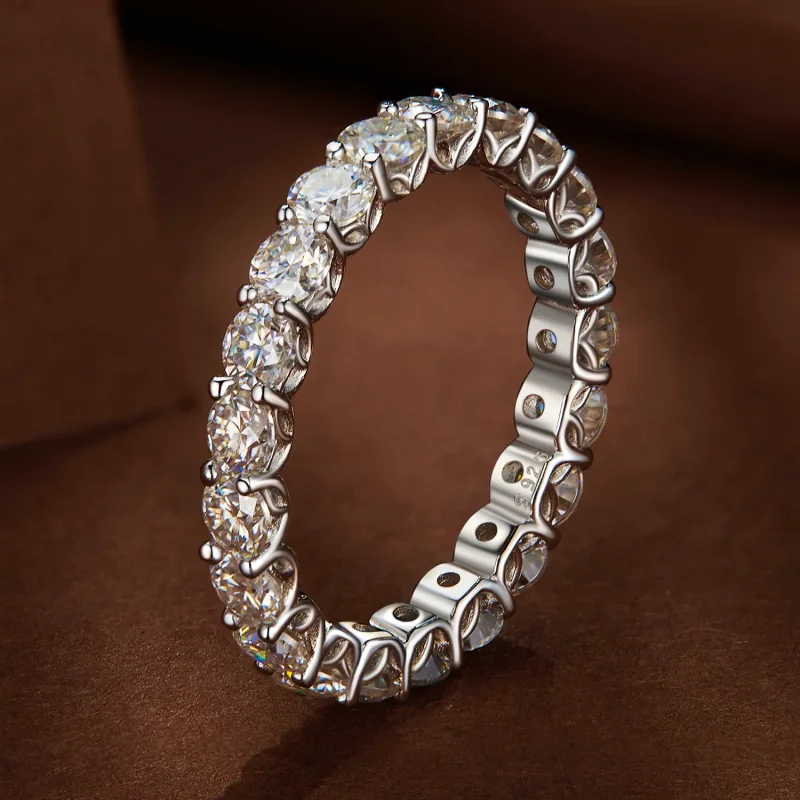 (bilde for) Pandora Style Fin Moissanite Ring - MSR029 - Vis 2