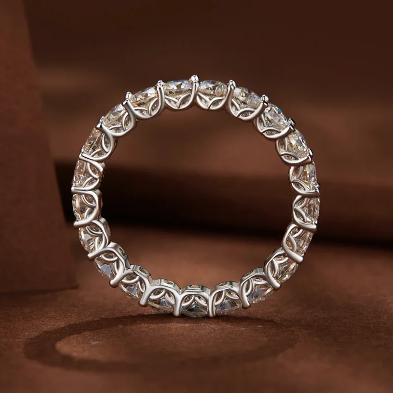 (bilde for) Pandora Style Fin Moissanite Ring - MSR029 - Vis 4