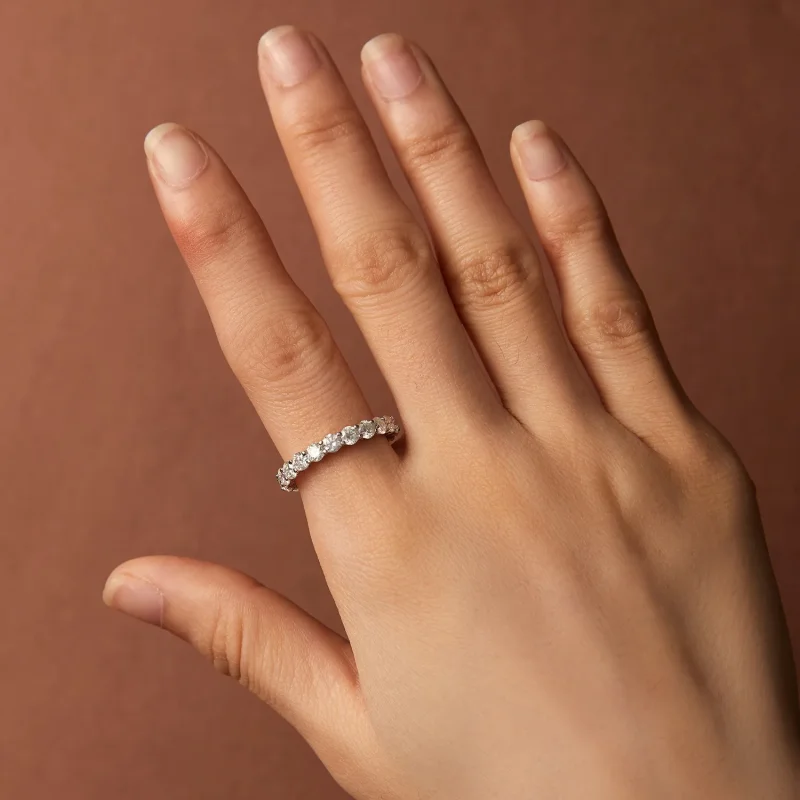 (bilde for) Pandora Style Fin Moissanite Ring - MSR029 - Vis 6