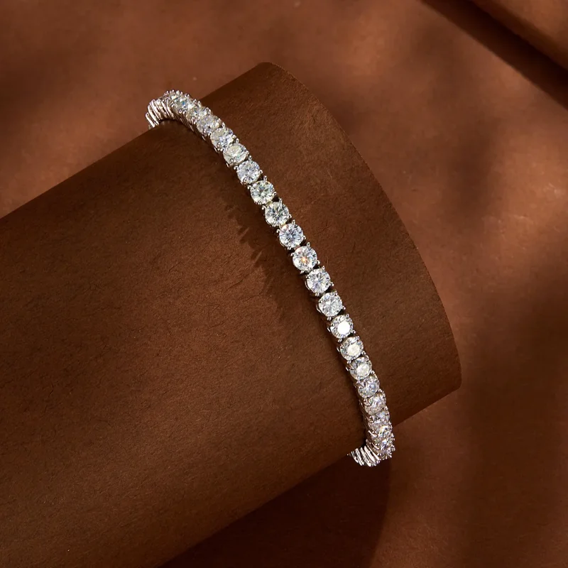 (bilde for) Pandora Style Fine Moissanite-armbånd - MSB005 - Vis 3