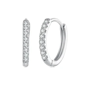 (bilde for) Pandora Style Fine Moissanite Hoops øredobber - MSE022