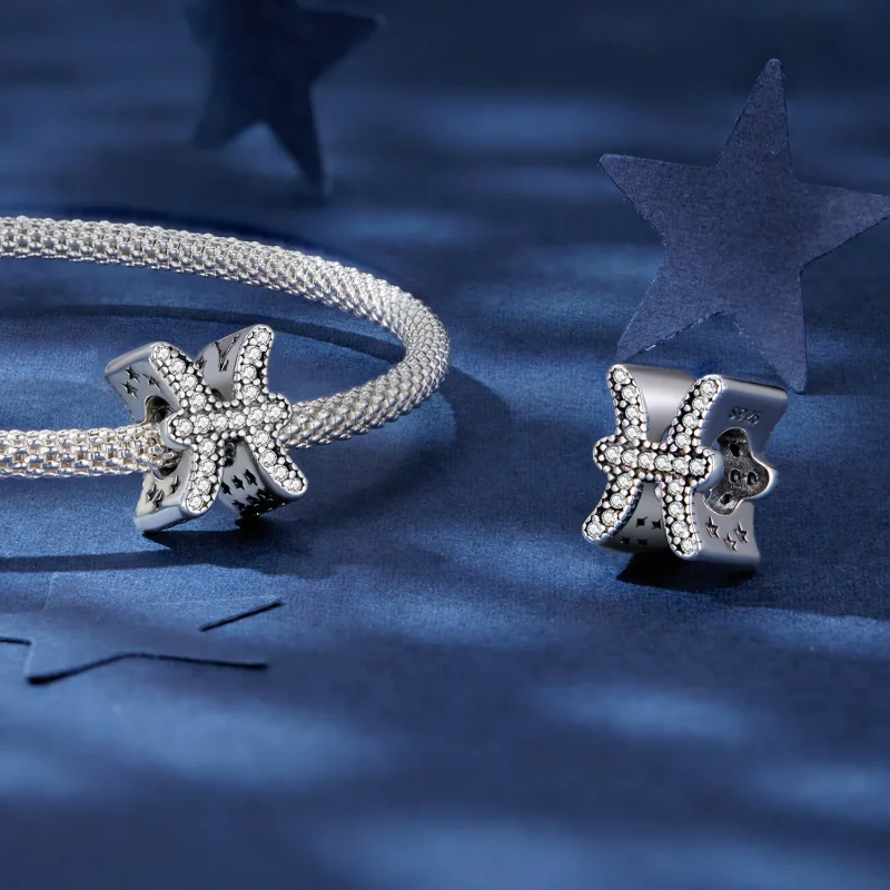 (bilde for) Pandora Style Fiskene Lucky Zodiac Charm - SCC2516-11 - Vis 4