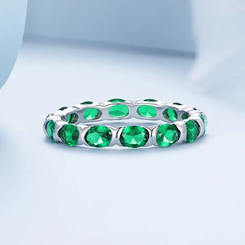 (bilde for) Pandora Style Full Pave Green Spinell Ring - BSR432 - Vis 3