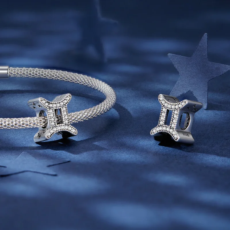 (bilde for) Pandora Style Gemini Lucky Zodiac Charm - SCC2516-3 - Vis 4