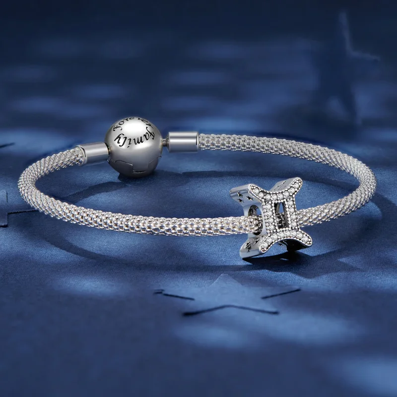 (bilde for) Pandora Style Gemini Lucky Zodiac Charm - SCC2516-3 - Vis 5