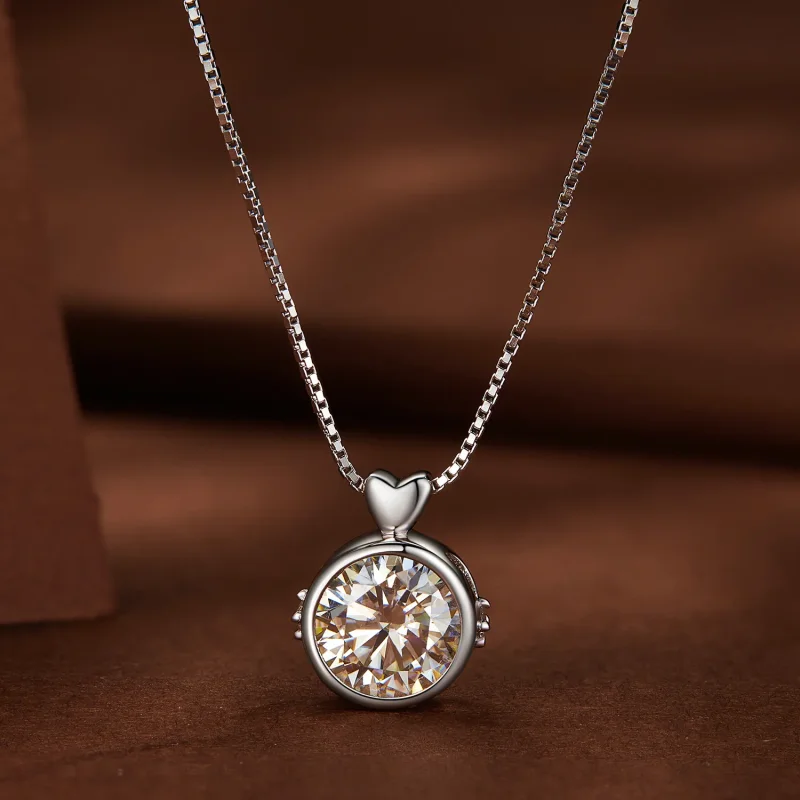 (bilde for) Pandora Style Halskjede med 1 karat Moissanite - MSN013 - Vis 3