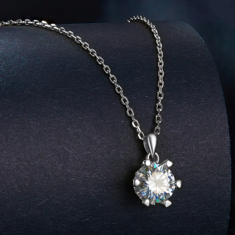(bilde for) Pandora Style Halskjede med Luksus Moissanite - MSN006-A - Vis 2