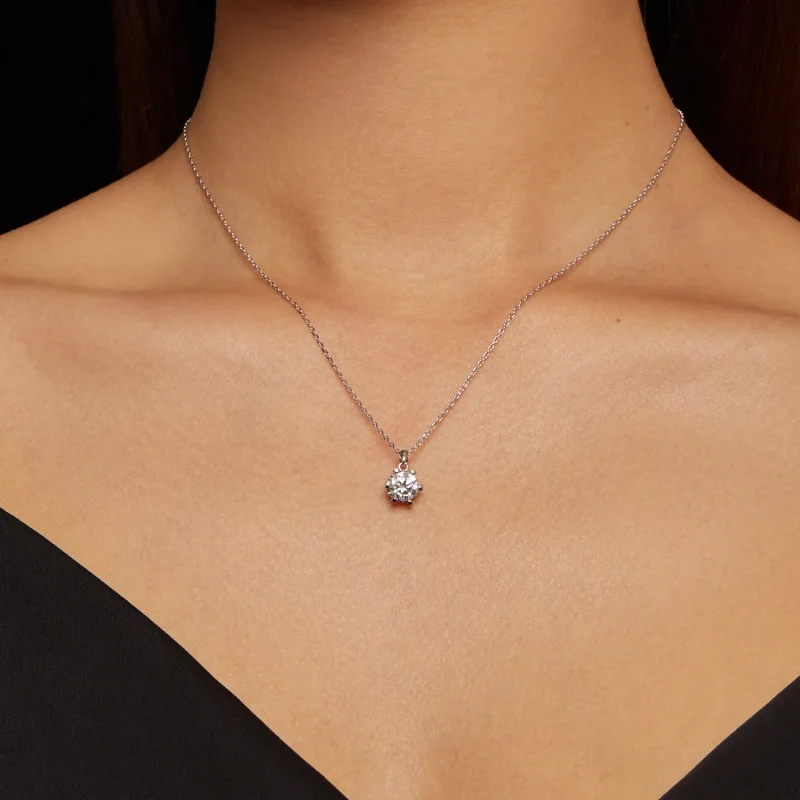 (bilde for) Pandora Style Halskjede med Luksus Moissanite - MSN006-A - Vis 6