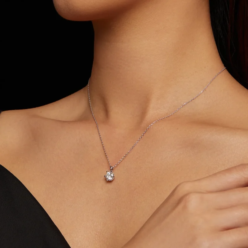 (bilde for) Pandora Style Halskjede med Luksus Moissanite - MSN006-A - Vis 7