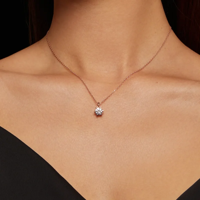 (bilde for) Pandora Style Halskjede med Luksus Moissanite - MSN006-C - Vis 7