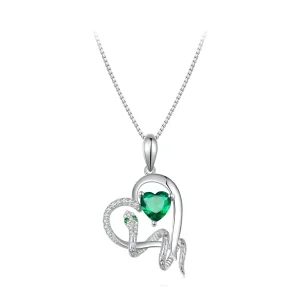 (bilde for) Pandora Style Halskjede med utsøkt Snake Winding Heart Shape - BSN327