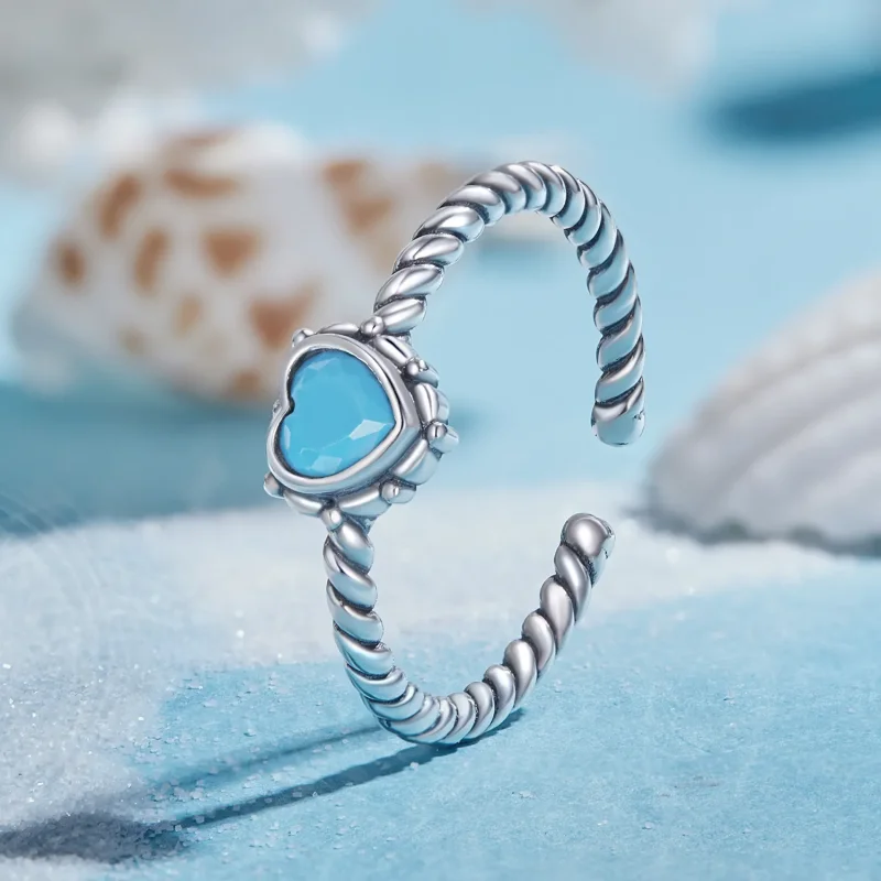 (bilde for) Pandora Style hjerteformet åpen ring - SCR927 - Vis 2