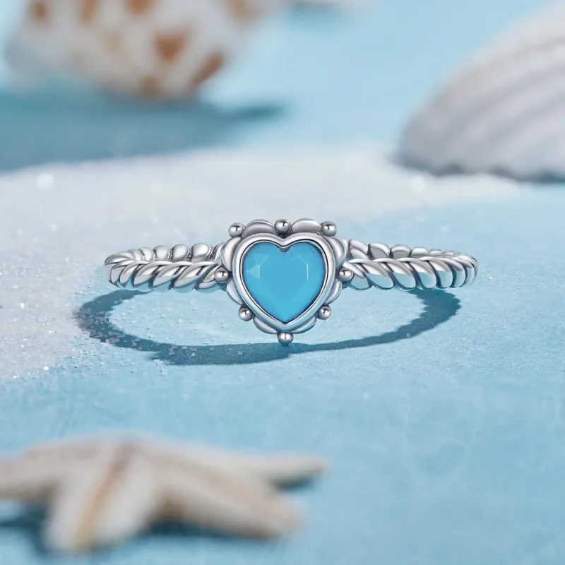 (bilde for) Pandora Style hjerteformet åpen ring - SCR927 - Vis 3